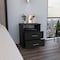 Tuhome Napoles Nightstand, Superior Top, Two Drawers, One Shelf, Black MLW4760 - alternate 3